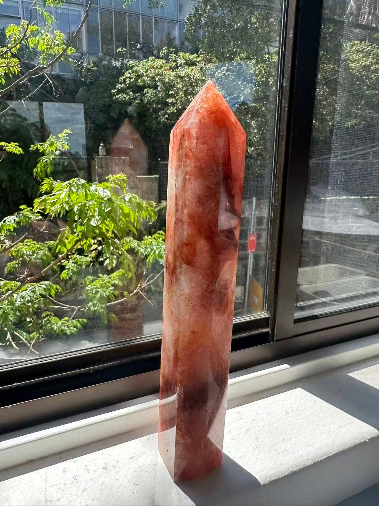 Moon Rituals - Wholesale Spiritual Stone/Crystal - Extra Large Fire Quartz Tower (Hematoid Quartz) | Powerful Grounding Crystal for Root Chakra Healing & Passion, christmas crystal gift #38