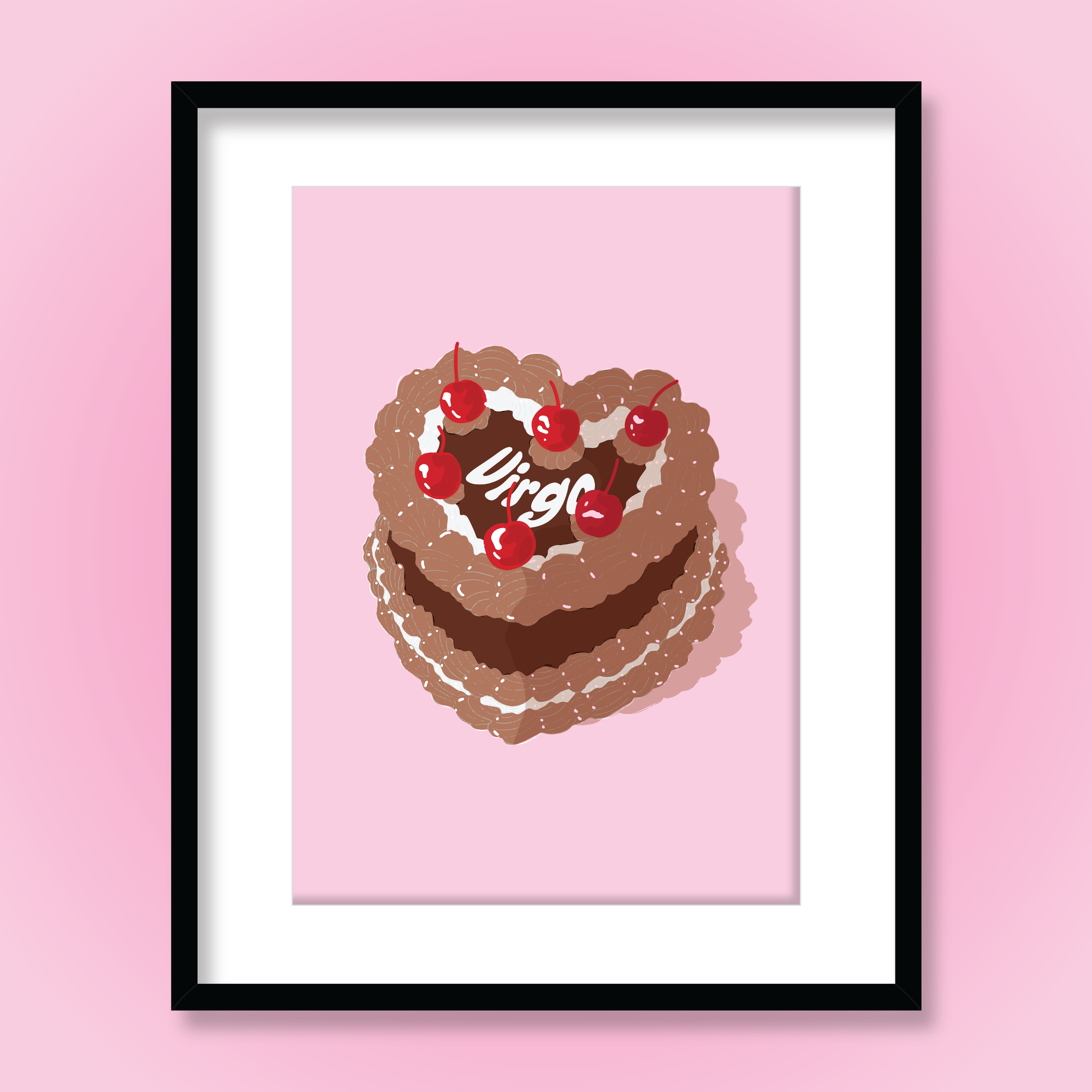 Ruby Roller Art - Wholesale Kunstprint - Esthetische harttaart met kersen sterrenbeeld kunstprint2