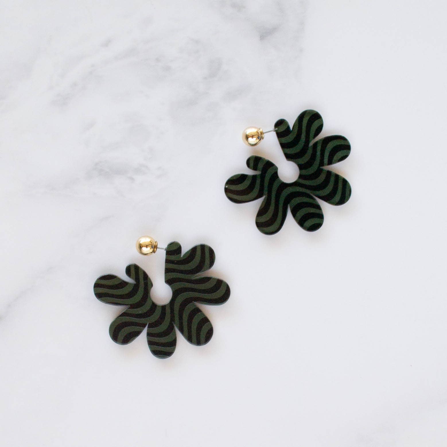 Tiepology - Venta al por mayor Pendientes de botón/aretes de poste - Pendientes de poste de ola de flores grandes14