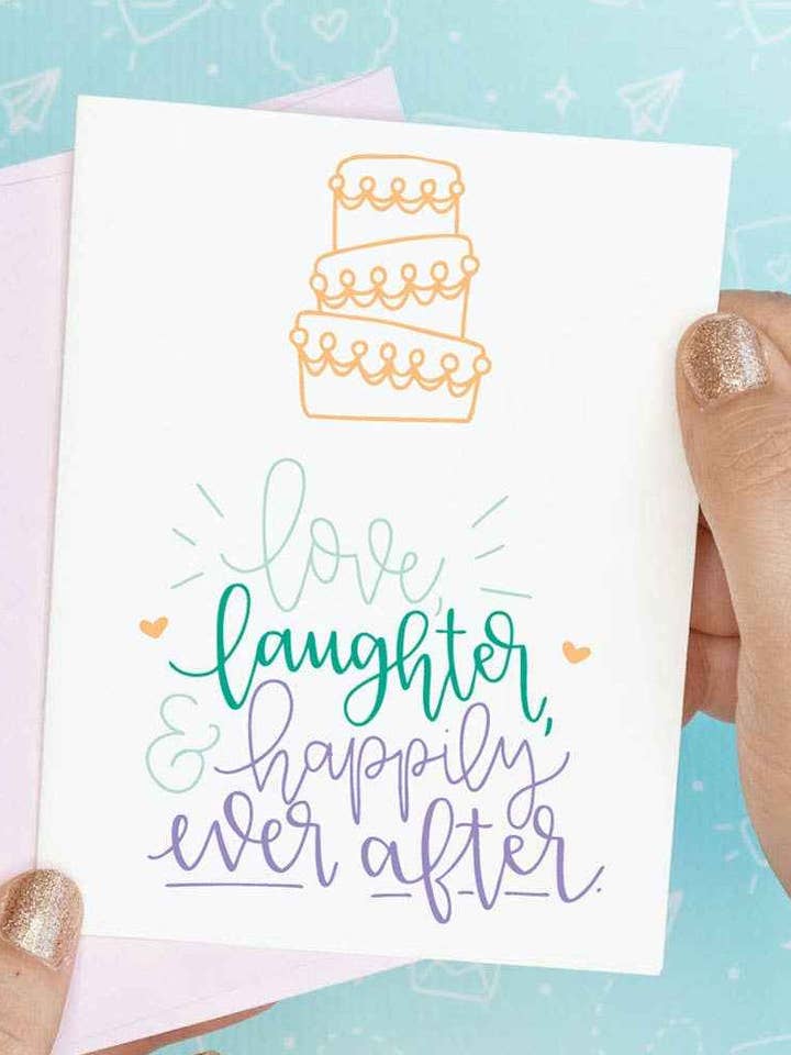 Tarjeta de felicitación de boda Happily Ever After para venta al por mayor de Cedar Witch Goods