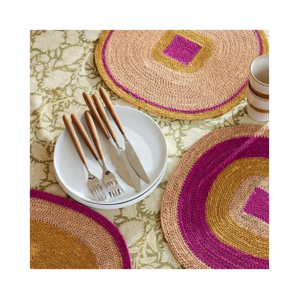 Bonheur du Jour – Individuais por atacado – Conjunto de Mesa Mada - Rosa Milho3