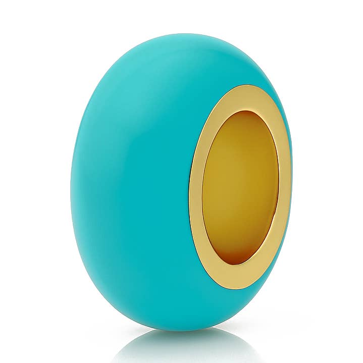 Emaljberlockavskiljare - Turkos för wholesale av Elizabeth Stone Jewelry