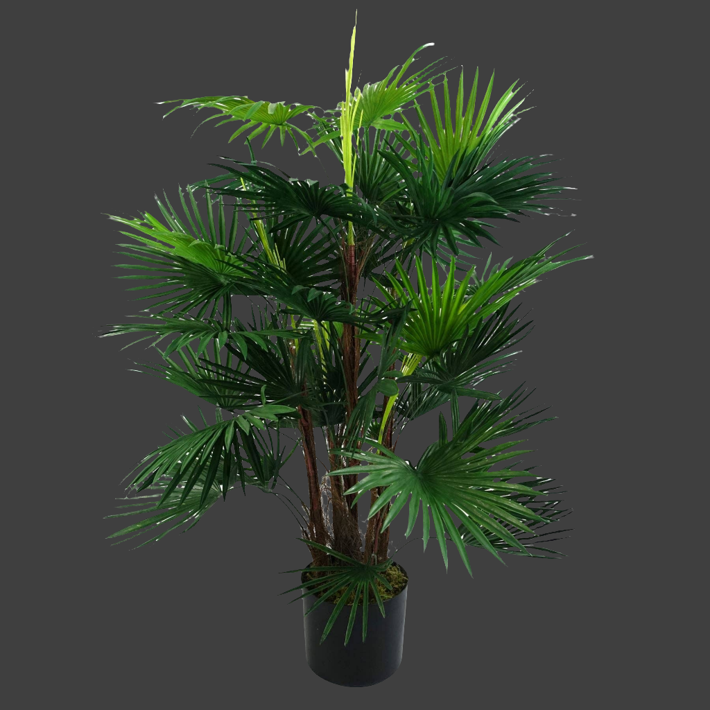 ZenZies - Wholesale Artificial Plant - ZenZies - Beautiful Fan Palm Artificial Tree - 120 cm.3