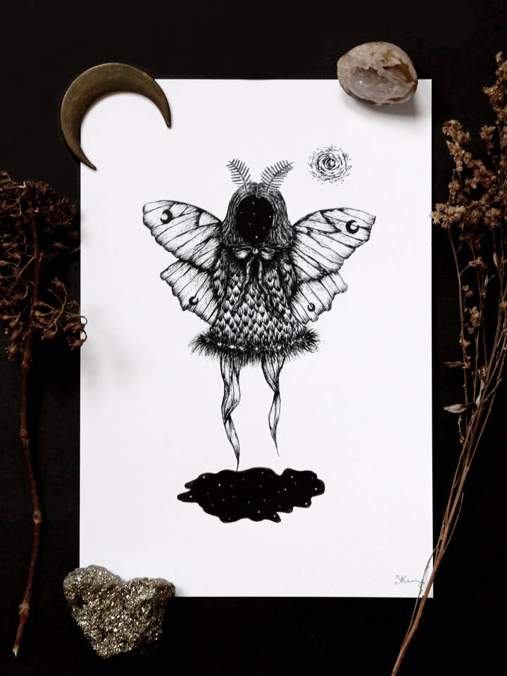 Estampa de menina mariposa por atacado de ScreamPrintShop