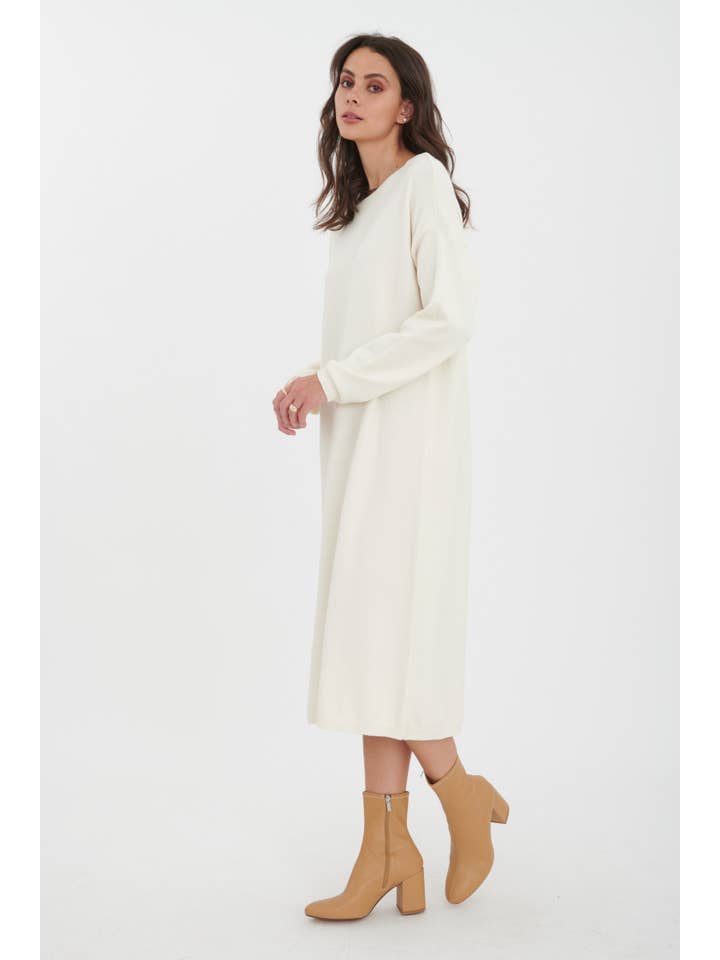 ORNELLA PARIS - Vente Robe – femme - Robe pull longue unie LEL-R222717
