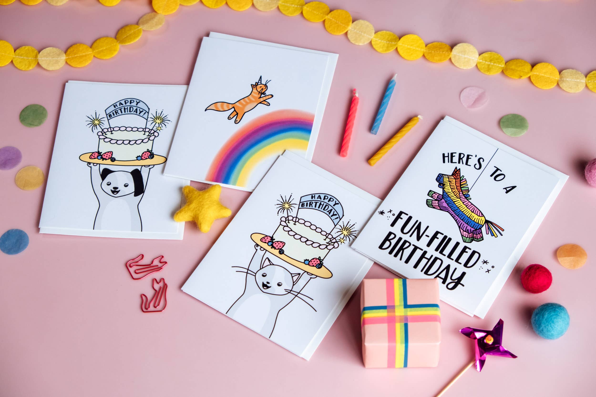 Shawna Smyth Studio - Wholesale Birthday Card - Rainbow Cat Card [Eco-Friendly Birthday Happy Cute]4