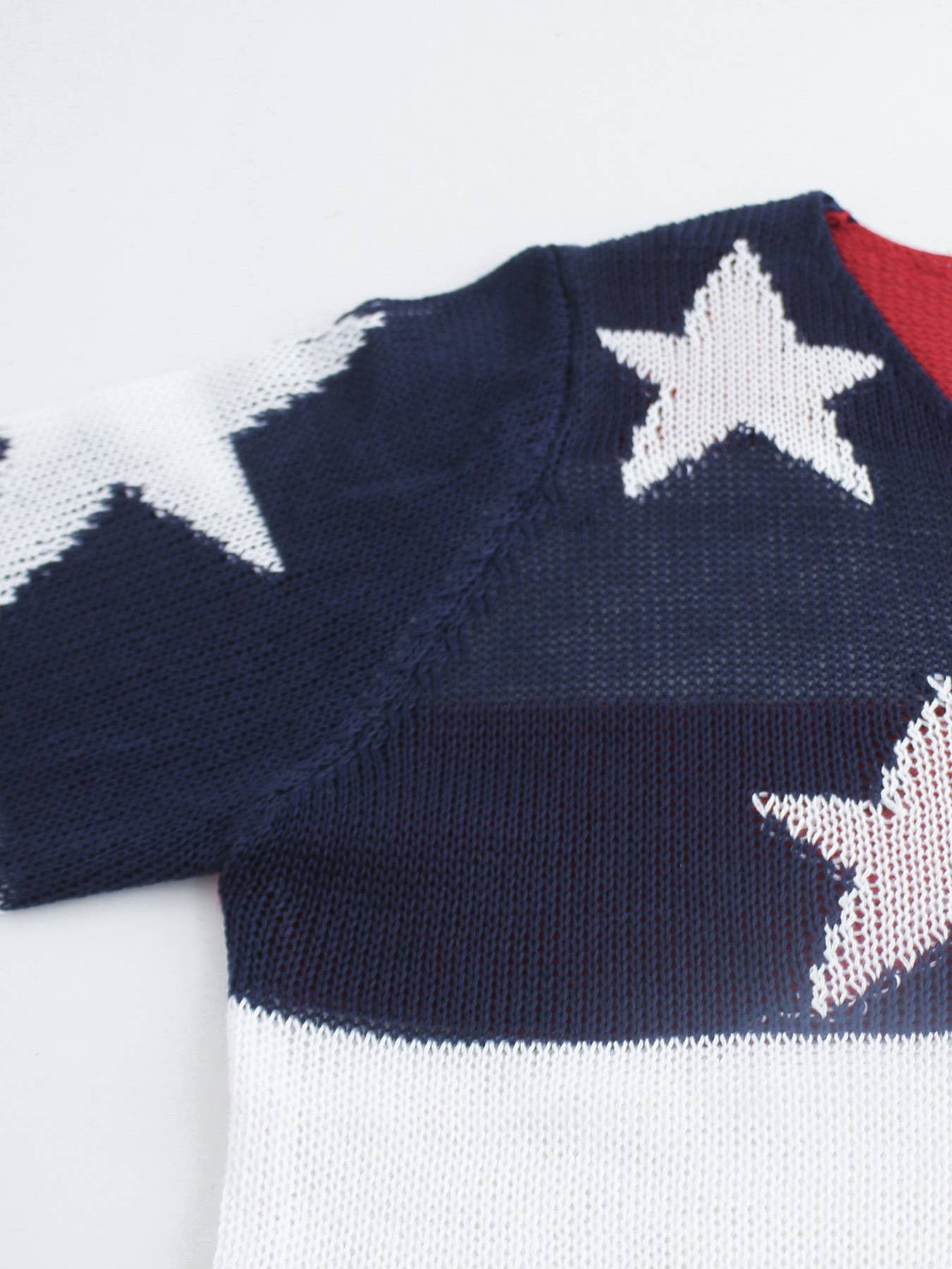 Printed 4th Of July Knit Summer American Flag Sweater for wholesale on Faire3