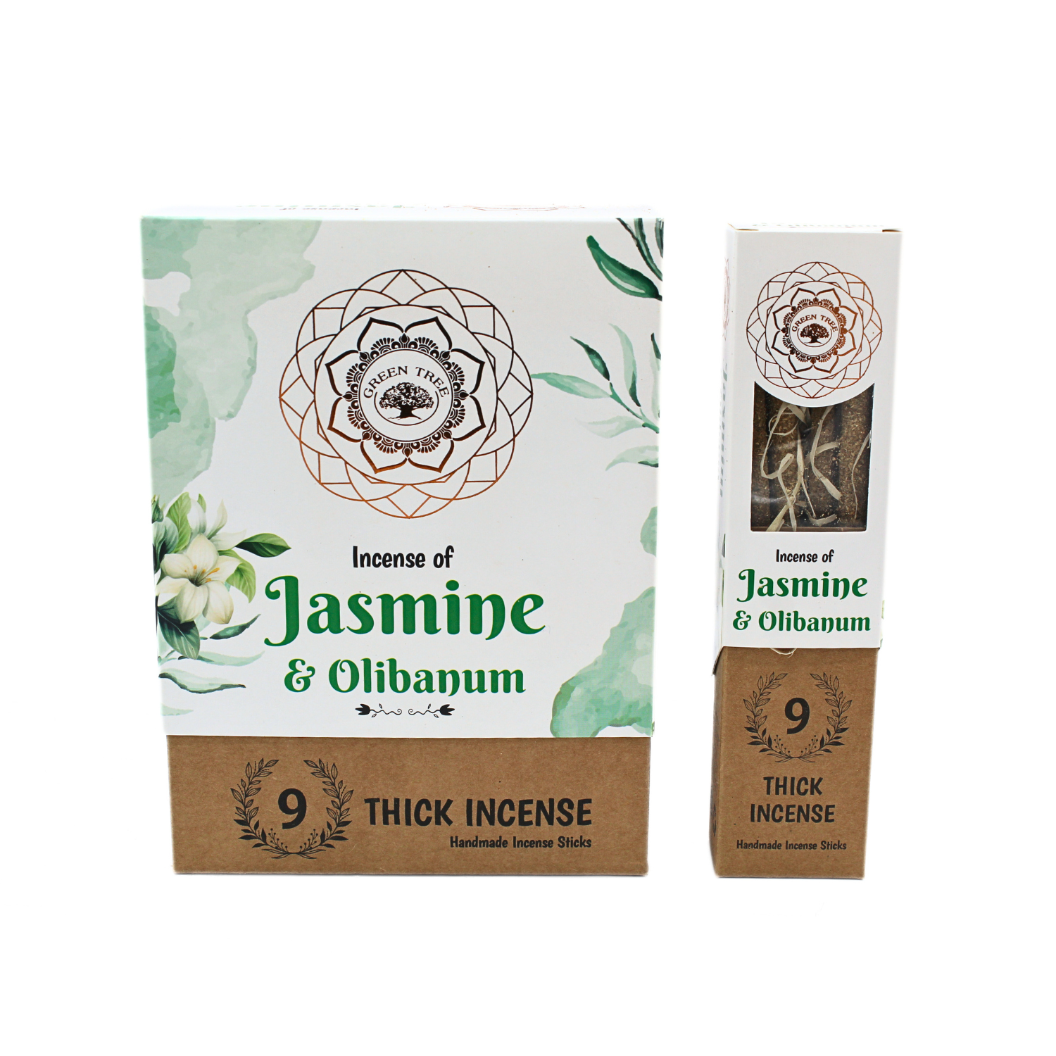 Green Tree - Wholesale Incense - Green Tree Jasmine & Olibanum Botanical Thick Incense Sticks1