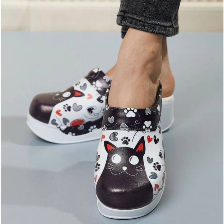 Svart Katt Air Clogx Lädertofflor Träskor för wholesale av UKS UNITED KNACK SYSTEM LTD