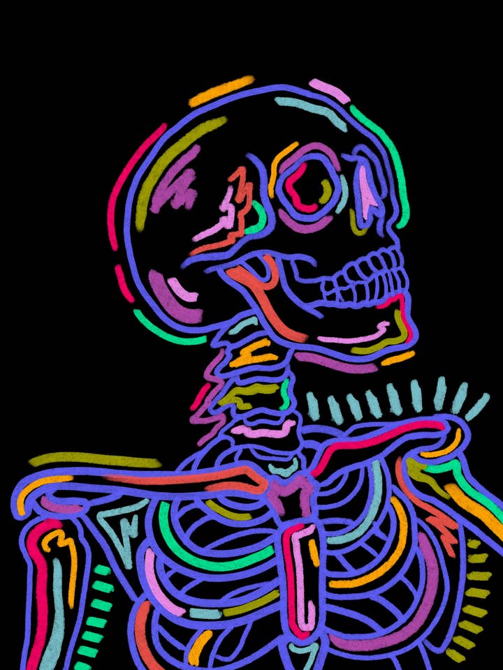 Spooky Neon Art Print, 8x10 in. for wholesale by liadelyonart