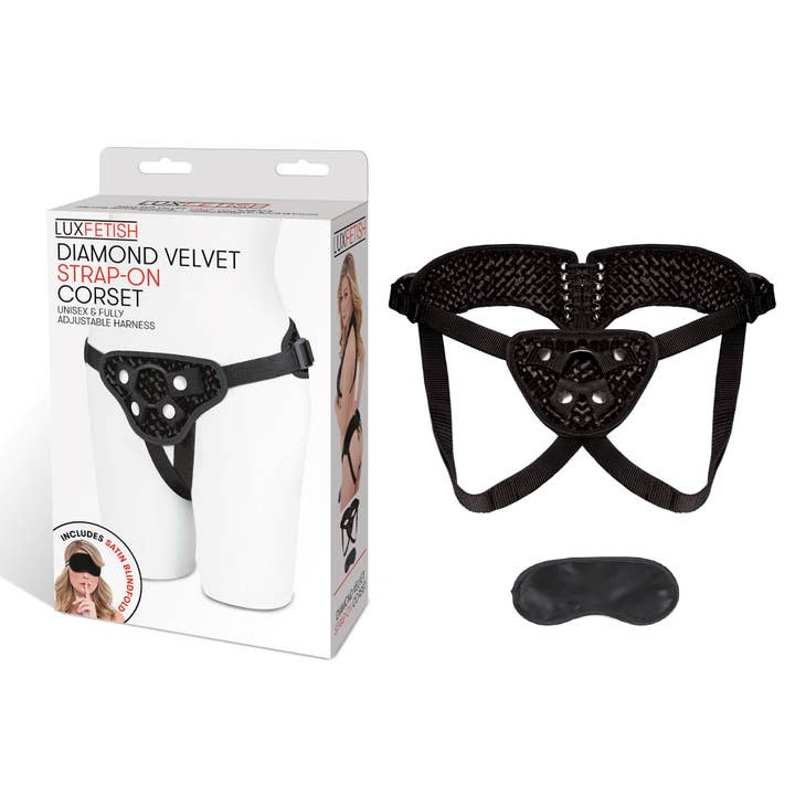 Lux Fetish Store - Wholesale Sex toy - Diamond Velvet Strap-on Corset