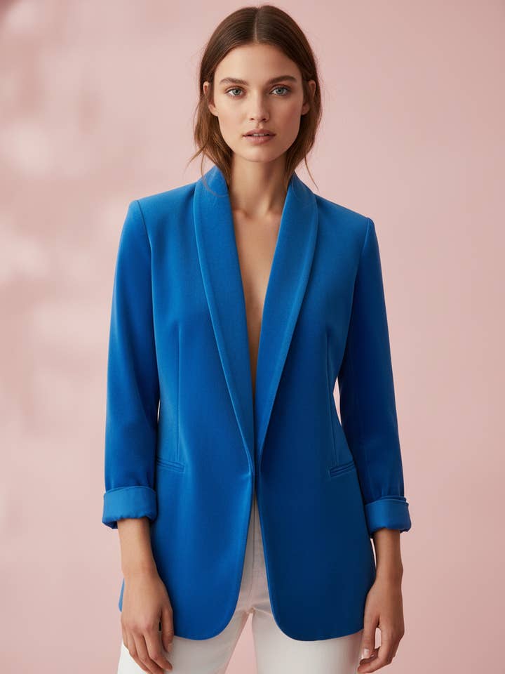 VESTE BLEUE 5066 pour la vente par EMMA WU DESIGN
