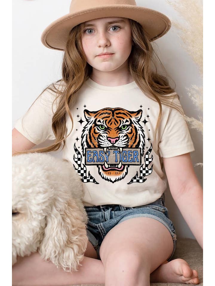 COLORBEAR - Wholesale T-Shirt - Kids - Retro Easy Tiger Kids Graphic Tee10