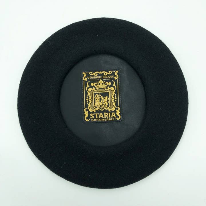 Vintage edition beret Staria - Black for wholesale by Le Beret Français