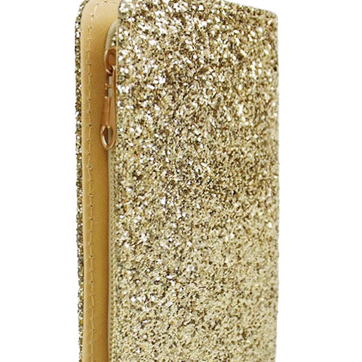 Cap Zone - Wholesale Wallet - Women's - Sparkle Glitter Glam Single Zip Continental Wallet0