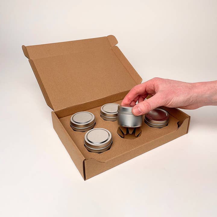 Flush Packaging - Wholesale Gift Box - 2 oz Candle Tin 6-Pack Shipping Boxâ„¢