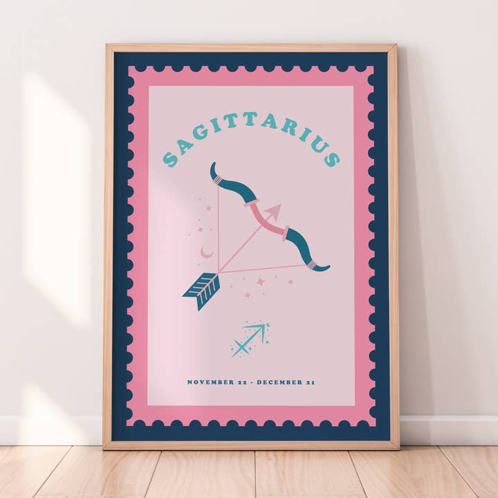 Children's Sagittarius Zodiac Print for wholesale by Alaina Creates