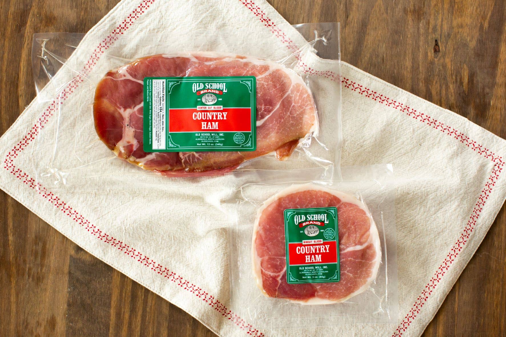 Old School Brand™ - Wholesale Ham - Biscuit Cut Country Ham, 3oz1