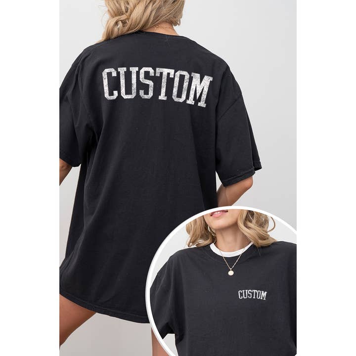 Illustrated Society - Wholesale Screen Printed T-Shirt - Women's - CUSTOM DESIGN VINTAGE GRAPHIC OVERSIZED TEE0