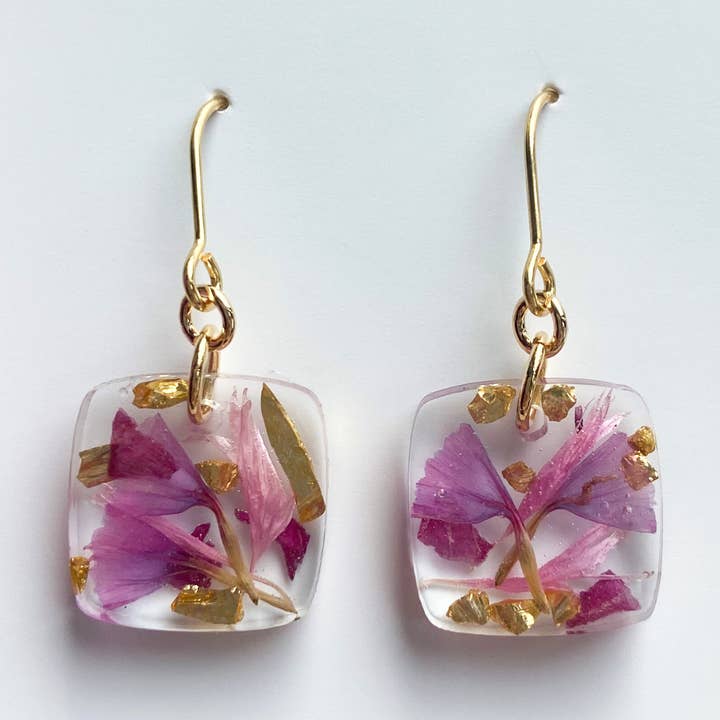 Roseus Dangle Earrings for wholesale by The Little Flower Handmade