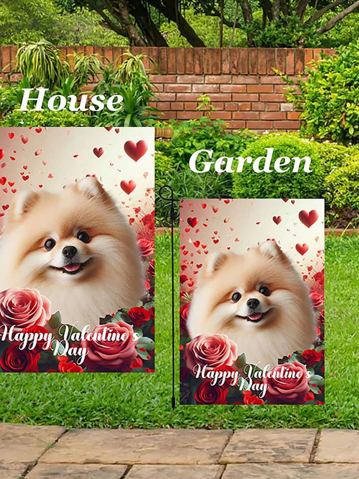 Crema di Pomerania - Bandiera da Giardino di San Valentino per la vendita all'ingrosso da parte di Best of Breed Products