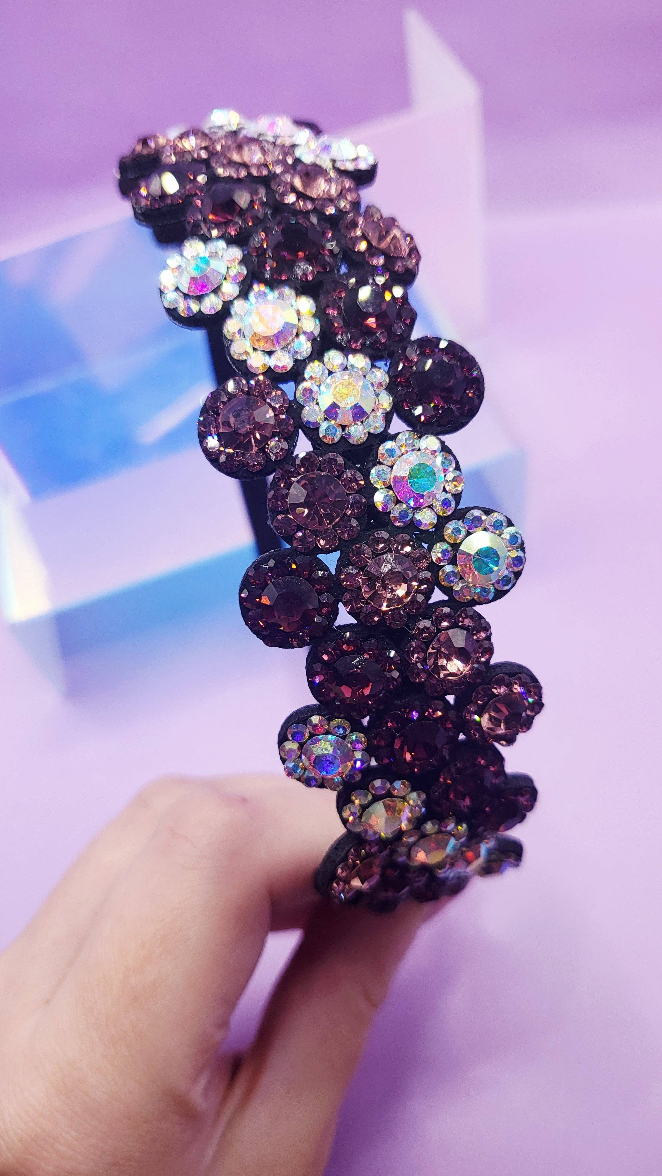 Arya Jewellery Wholesale – wholesale Pannband - Dam – Vacker blomkristallhårband1