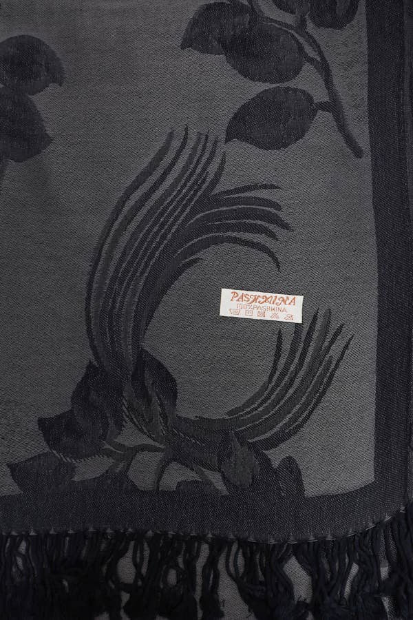 Cap Zone - Wholesale Scarf - Women's - Rose Floral Faux Silk Pashmina Wrap Scarf4