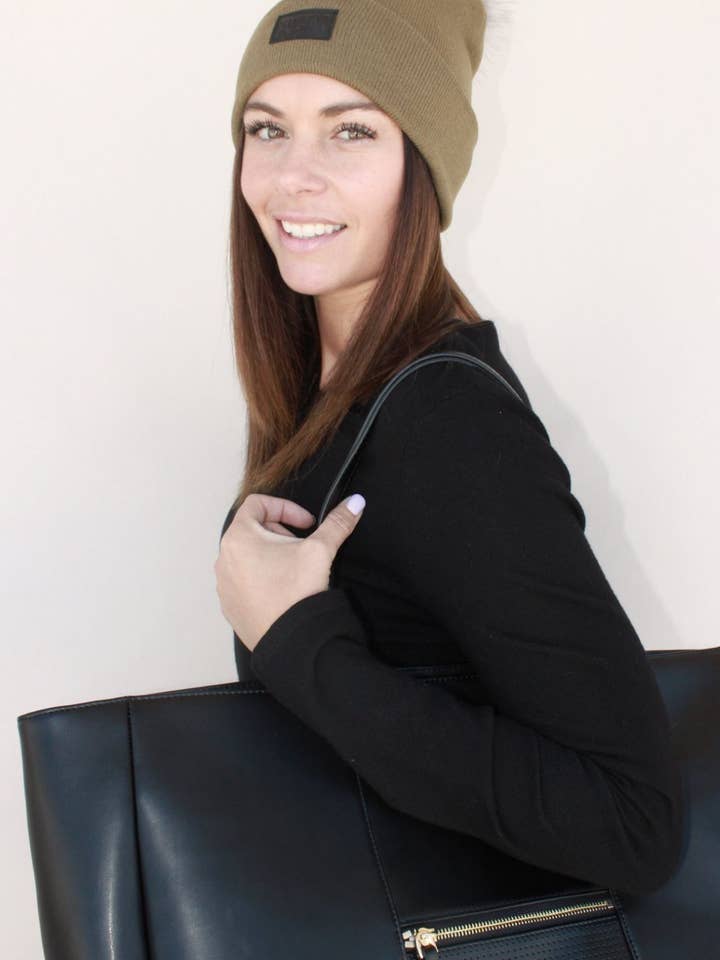 Leather Shoulder Bag - Black for wholesale by Sweat Active