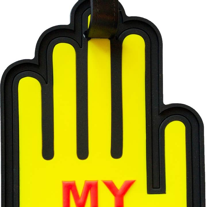 Mary Ellis - Wholesale Luggage Tag - Yellow Hand Luggage Tag | Bright Luggage Tag | Unique Tag1