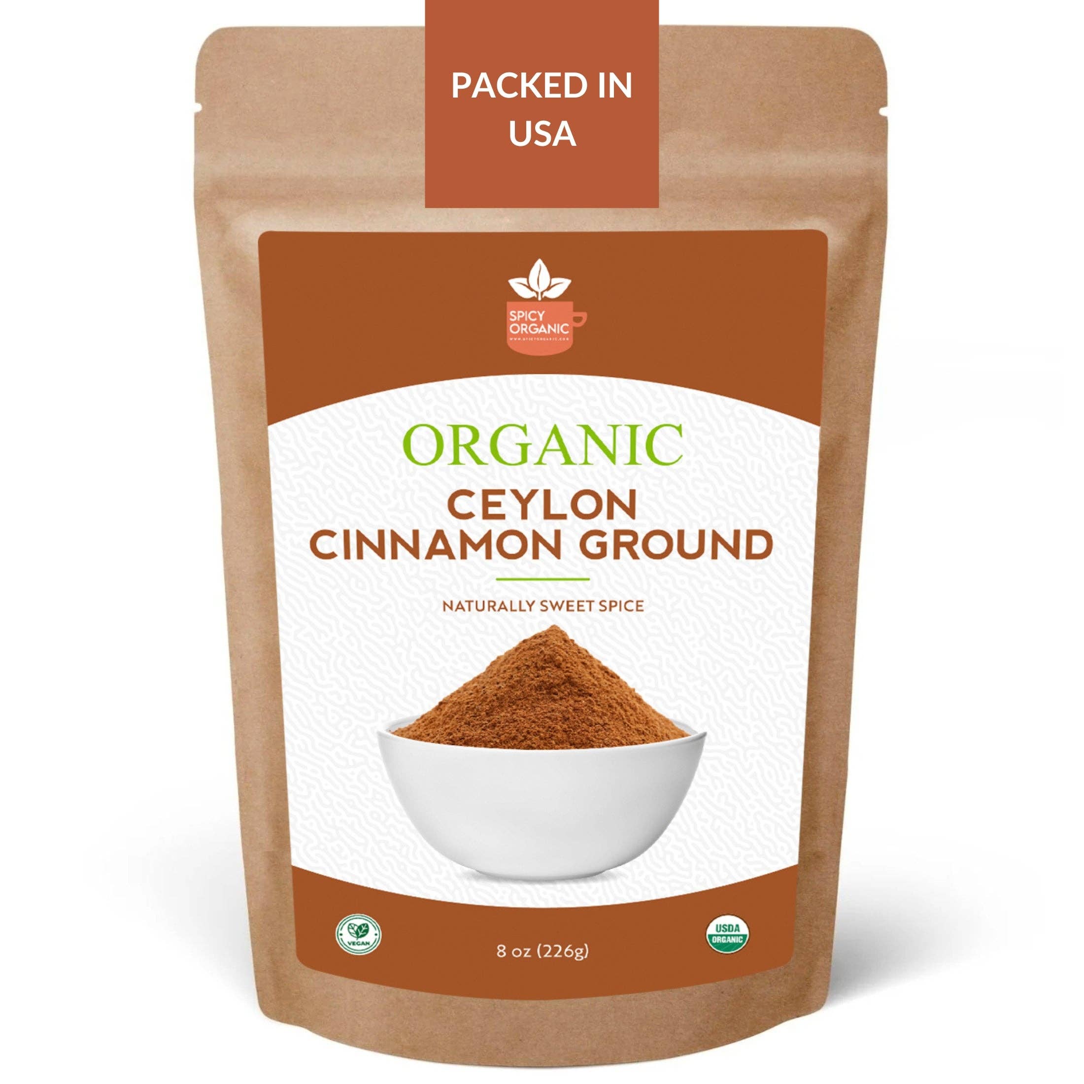SPICY ORGANIC - Wholesale Dried Spice - Organic Ceylon Cinnamon Powder – Premium Ground True Cinnamon from Sri Lanka, USDA Organic & Kosher Certified, Non-GMO, Gluten-Free7