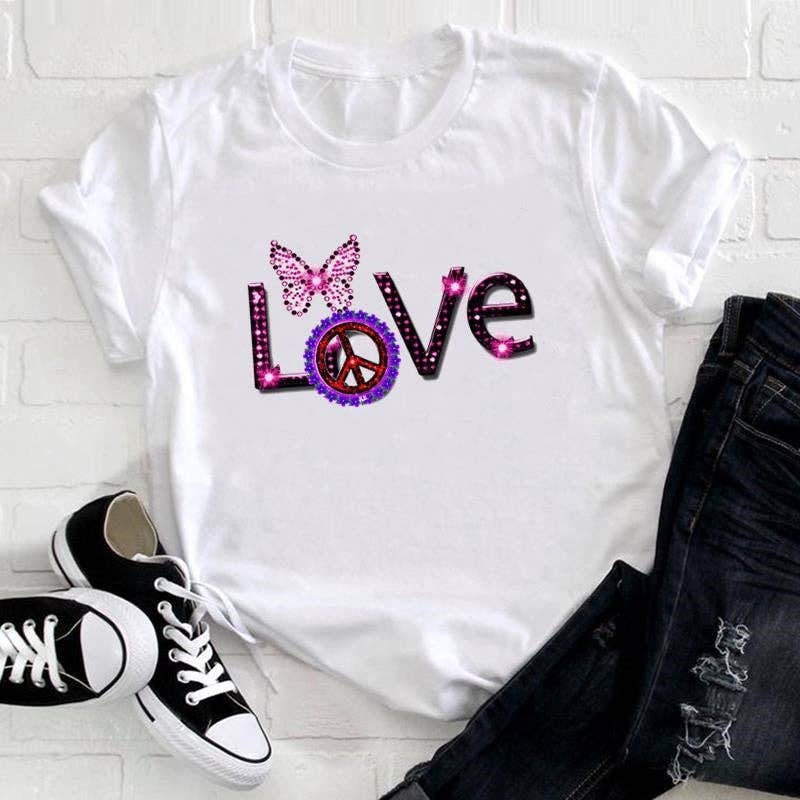 FurDecoration - Wholesale Screen Printed T-Shirt - Women's - Casual Loose-Fit Round Neck Printed T-Shirt4