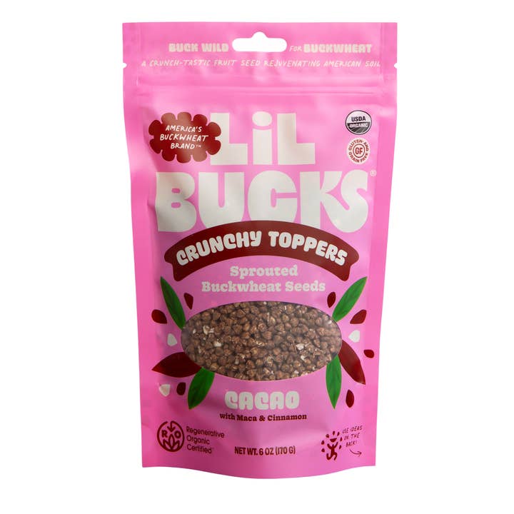 Cacao Lil Bucks Crunchy Sprouted Topper - 6pk for wholesale by Lil Bucks