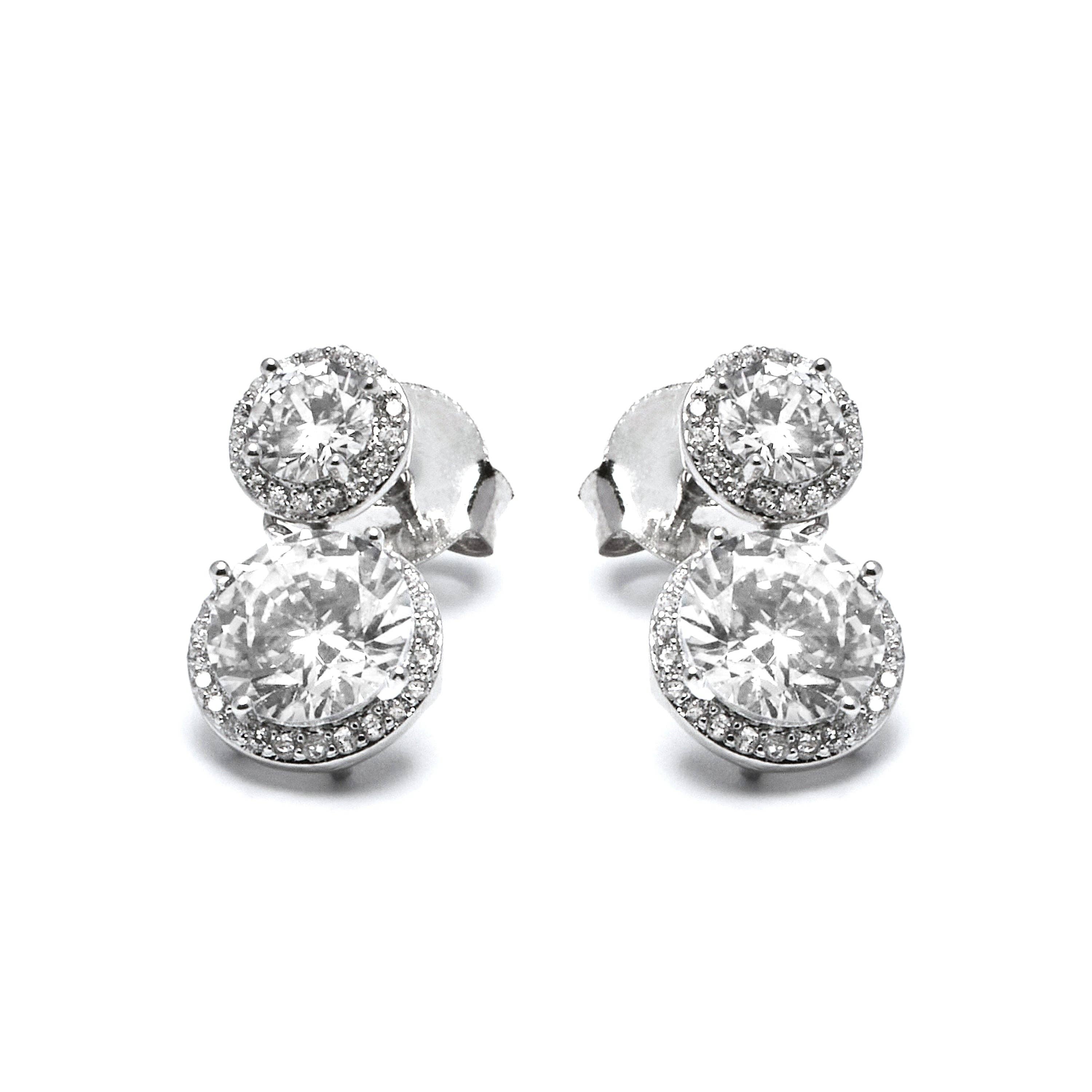 Luxenter - Wholesale Dangle Earrings - Pendientes de Circonita Brillante acabados en rodio - Kium1