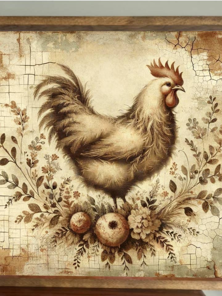 Placa de Quinta Galo Castanho Enferrujado por atacado de Stir Crazy Signs