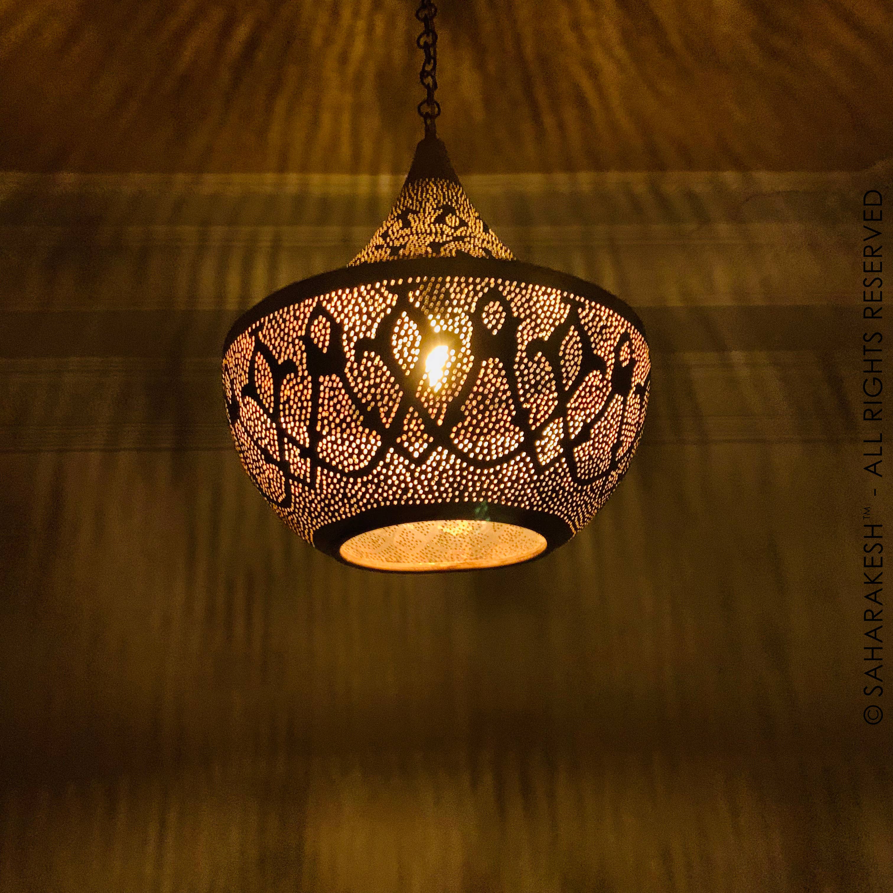 SaharaKesh - Wholesale Chandelier/Hanging Light - Moroccan Pendant Lamp, Handmade Brass Arabic Ceiling Lamp7