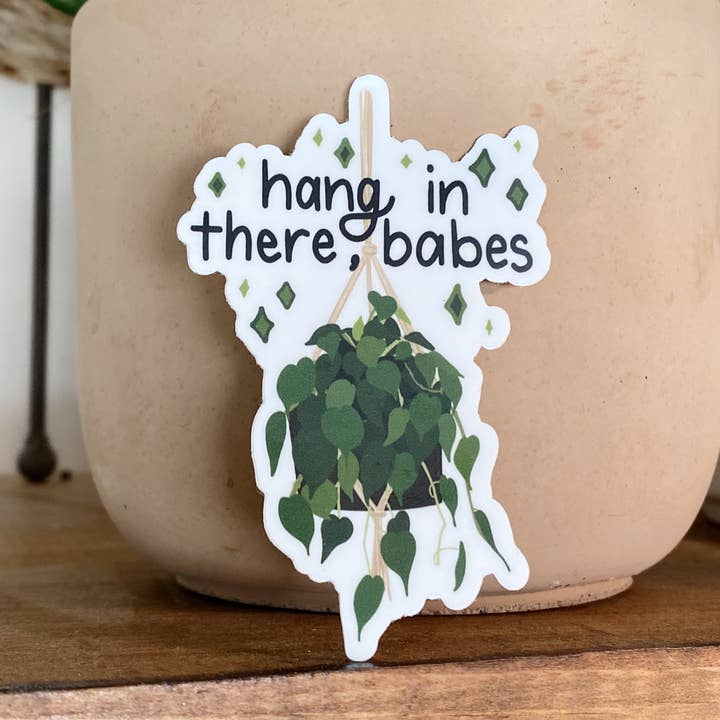Adesivo Hang In There, Babes per la vendita all'ingrosso da parte di Clay Collection Co.
