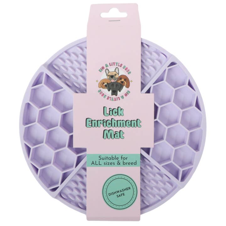 Big and Little Dogs - Wholesale Pet Food Mat - Dog - LICK ENRICHMENT MAT: Lilac