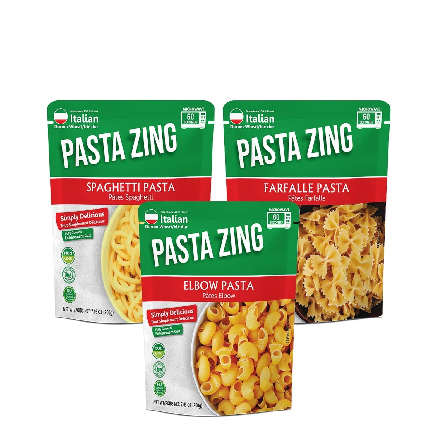 Regal Kitchen Foods - Wholesale Pasta - Pasta Zing Variety Pasta 2x Elbow | 2x Farfalle,3x Spaghetti0