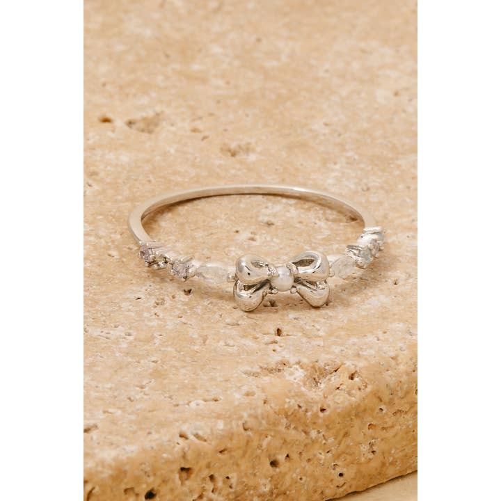 Anarchy Street - Wholesale Band/Stacked Ring - Pearl Stud Ribbon Bow Band Ring2
