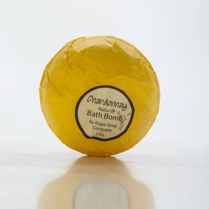 Bath Bomb – Chardonnay, 12 Piece Case Pack for wholesale by Napa Soap Company