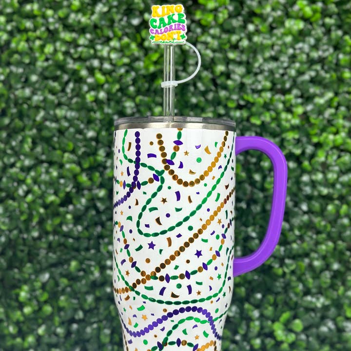 La Luna Belle LLC - Wholesale Drinking Straw - King Cake Calories Don’t Count