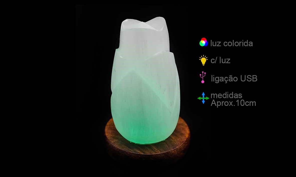 Esoterica Arte - Wholesale Novelty Candle - Cand. Selenite Lotus Flower Usb C/Base Approx. 10cm0