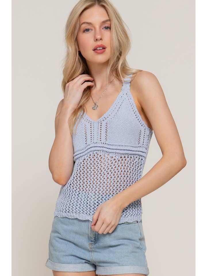 Active Basic | Active USA – Engroshandel Tanktop – Kvinder – Ærmeløs V-hals Hæklet Forårssweater9