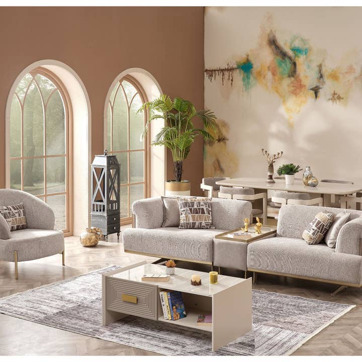 Urla Stationary Module Sofa Cream for wholesale on Faire5