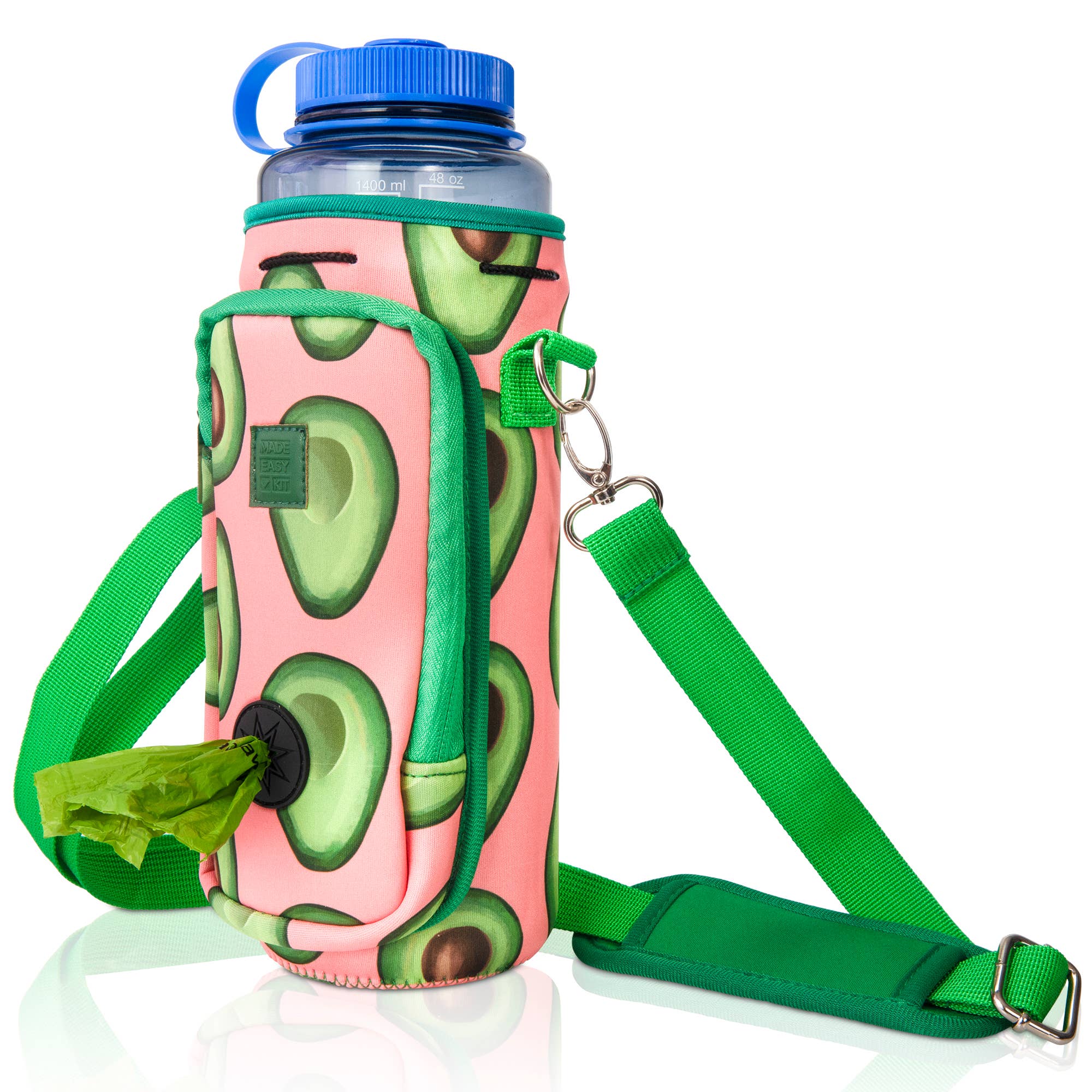 MADE EASY KIT – Suporte para garrafas/garrafeira por atacado – Kit fácil de transportar garrafa de água com bolso para saco de cocô de cachorro44