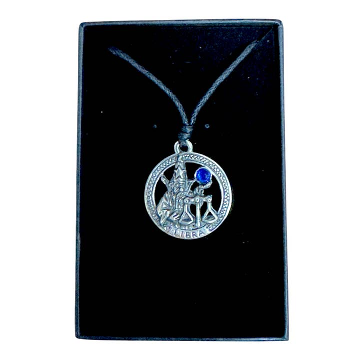 Myth & Magik - Silver Jewellery Cavern Wholesale - Wholesale Pendant/Charm Necklace - Pewter Libra Zodiac Necklace - Astrology Gift - (USA-DDP)1