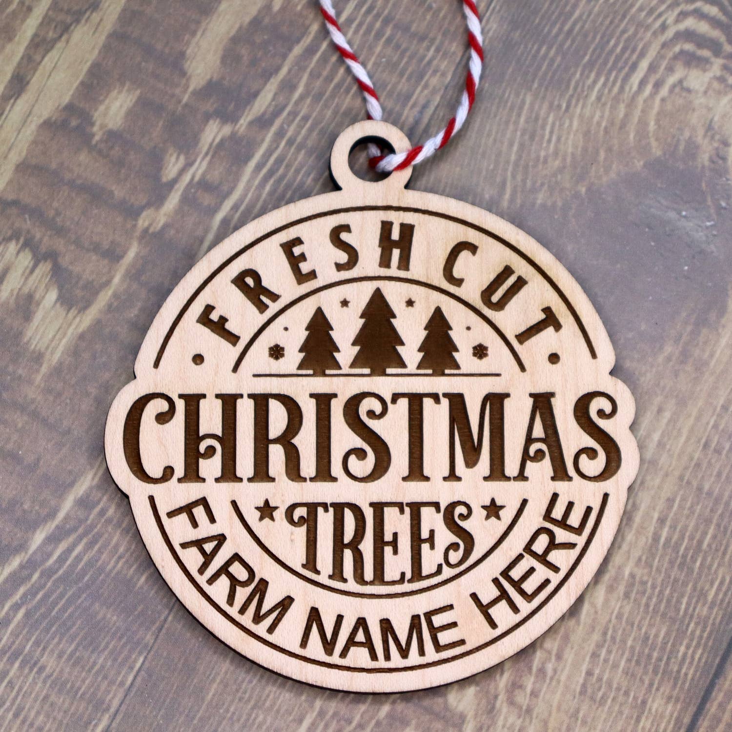 The Trendy Traveler - Wholesale Ornament - Fresh Cut Christmas Trees Engraved Christmas Ornament1