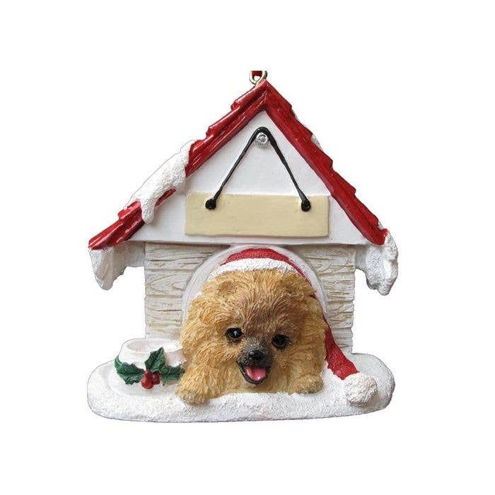 E&S Pets - Wholesale Ornament - Pomeranian Doghouse Ornament0