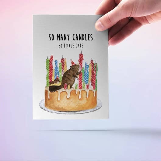 Liyana Studio - Wholesale Birthday Card - Beaver Cake Candles - Funny Birthday Card2
