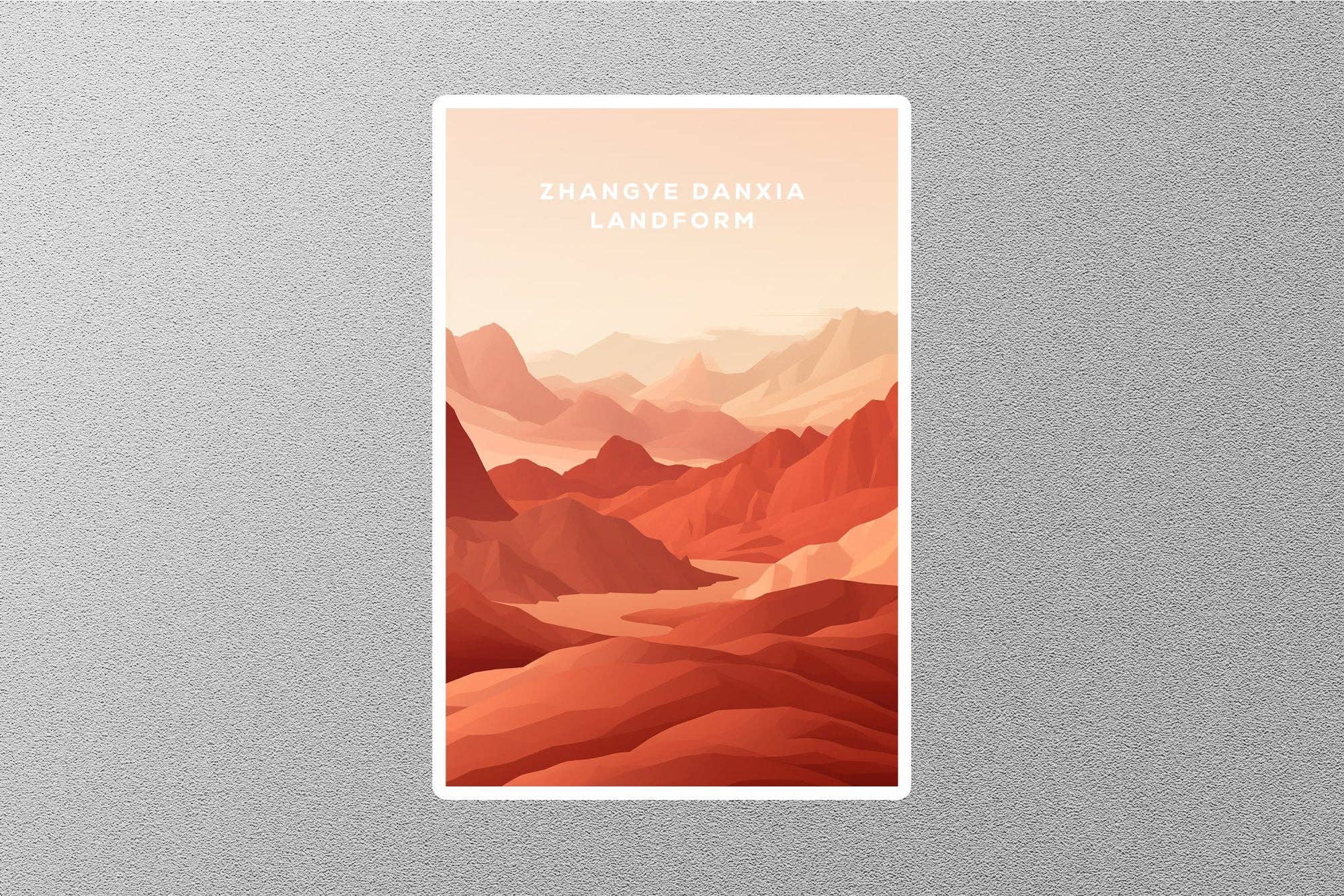 GraffMerch.com - Wholesale Sticker - Vintage Zhangye Danxia Landform Travel Sticker
